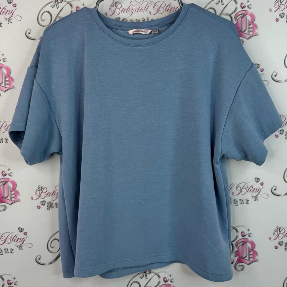 La vie en rose tshirt tee light blue soft stretchy Casual Blue Women's Top